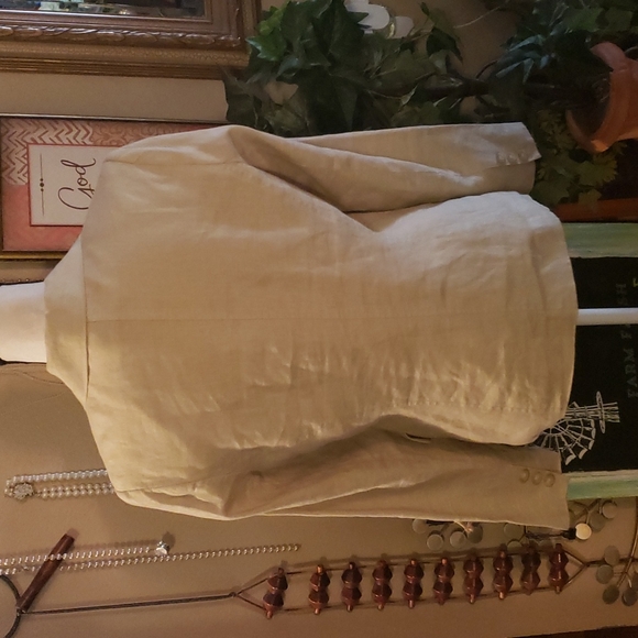 Merona Cream Blazer Jacket Size Medium - Picture 4 of 6